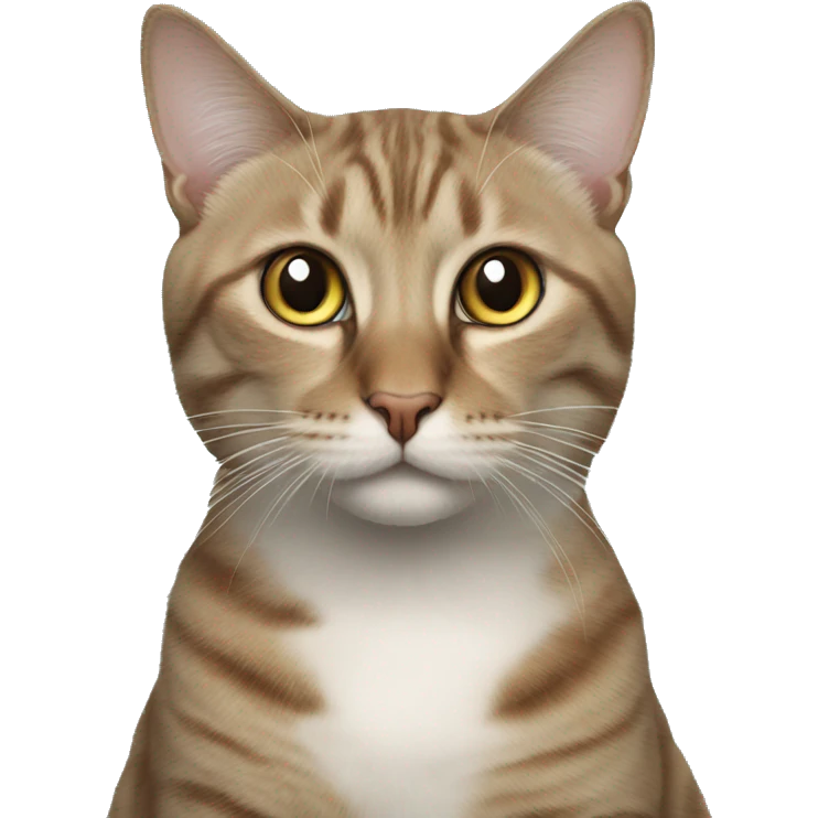 realistic cat gazing at viewer happy emoji