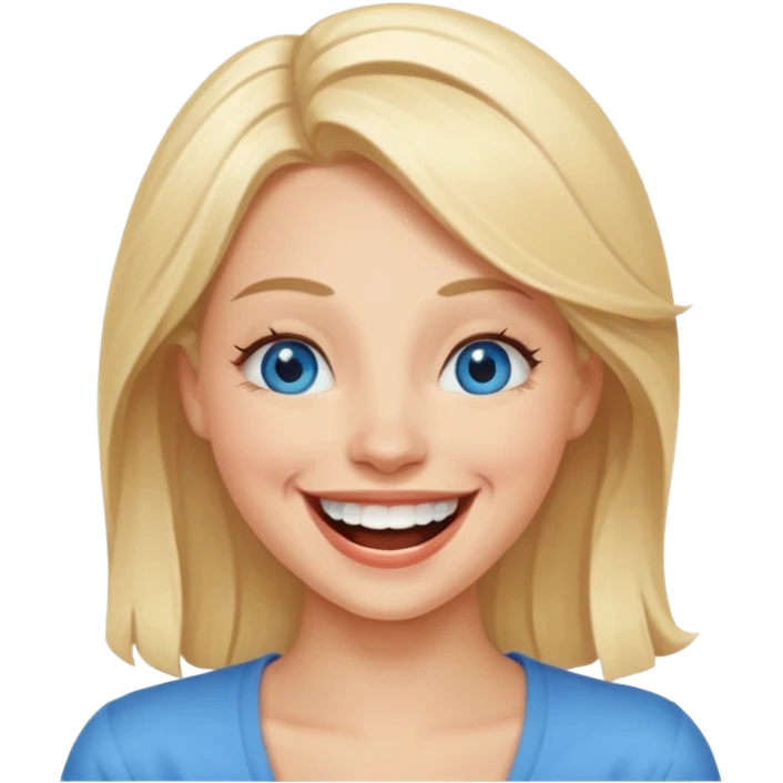 laughing bllonde woman emoji
