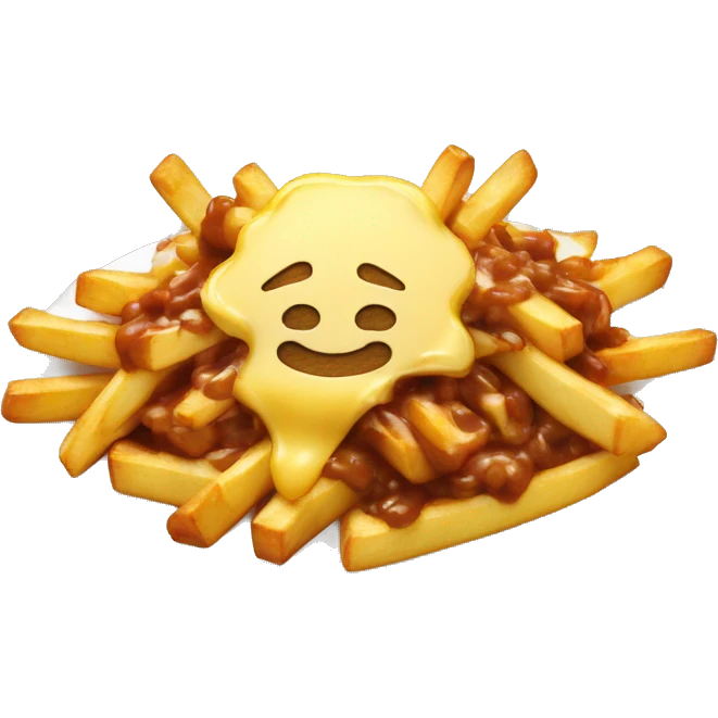 Poutine qui mange une poutine emoji