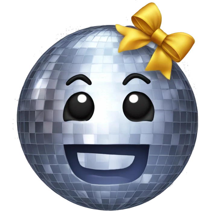 disco ball with bow emoji