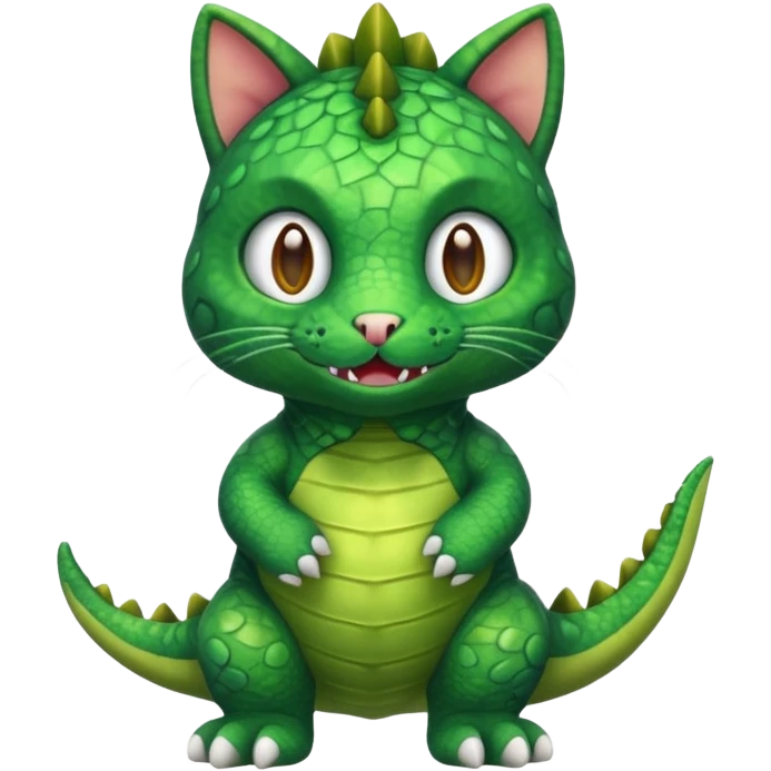 A cat in a dinosaur costume  emoji