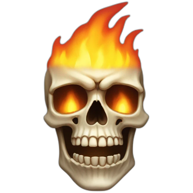 Skull fire emoji