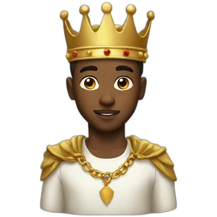 White young king emoji