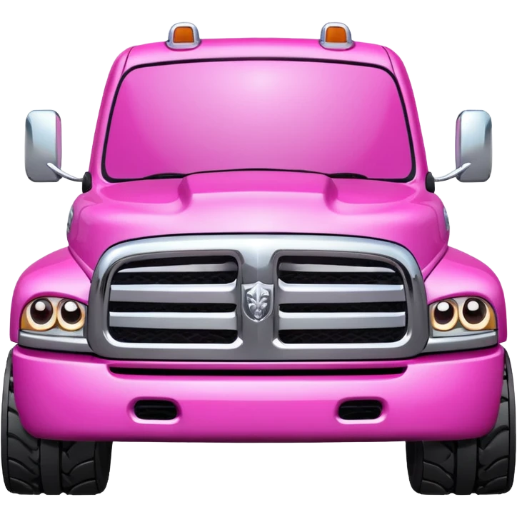 Pink ram truck emoji