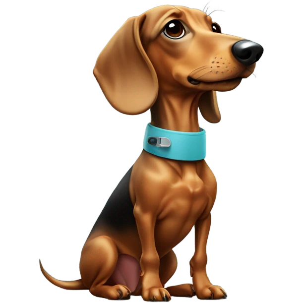 a dachshund hitting a vape￼ emoji