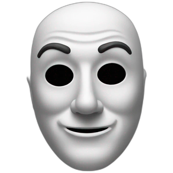 a mask of charles chaplin emoji