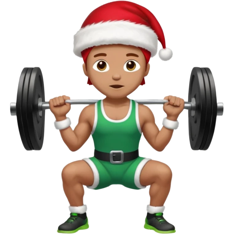 christmas weightlifting
 emoji