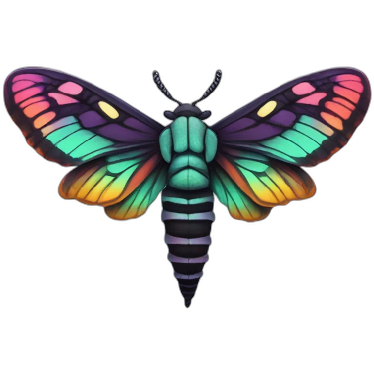 psychedelic-colorful-deaths-head-hawkmoth emoji