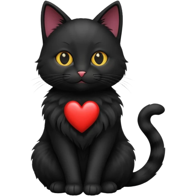 heart black cat emoji