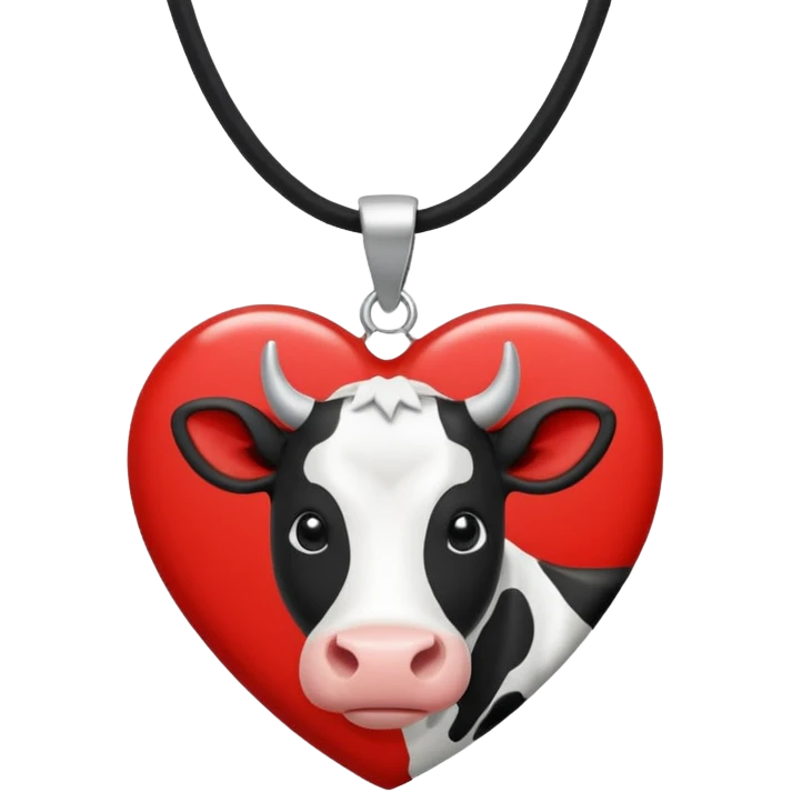 i need combination of this two emojis for making a neckless ❤️🐮  emoji