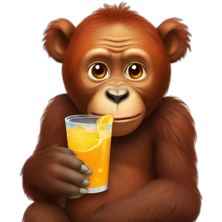 Orang-outan-drink-bear emoji