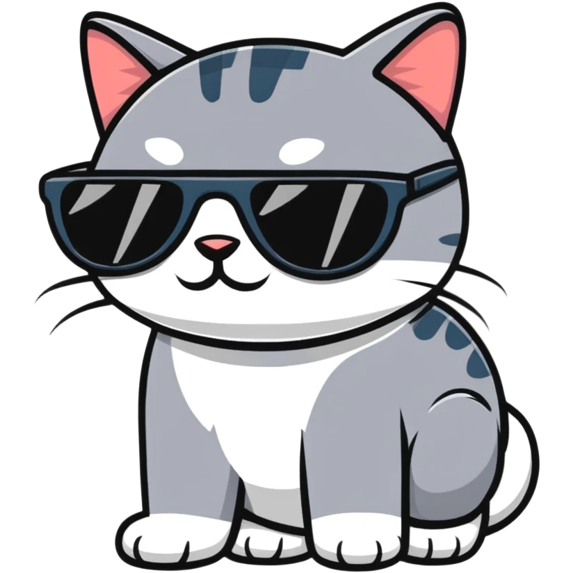 Cat with sunglasses emoji