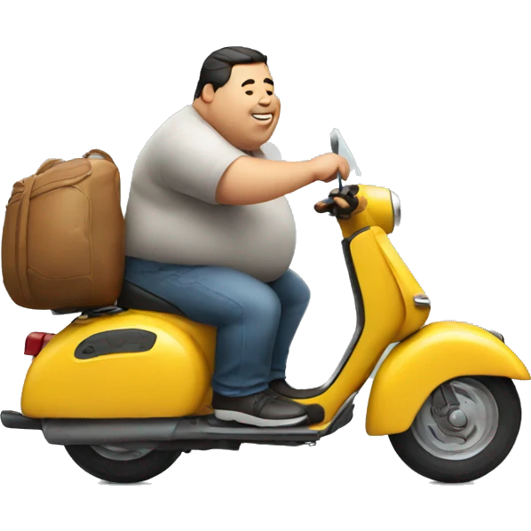 fat man on a scooter emoji