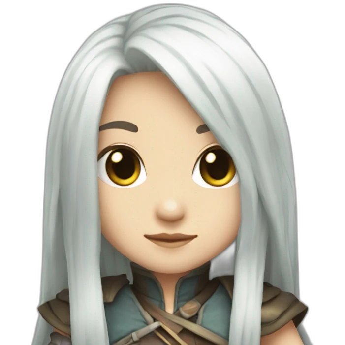 rpg-girl-with-long-straight-white-hair like chibi emoji