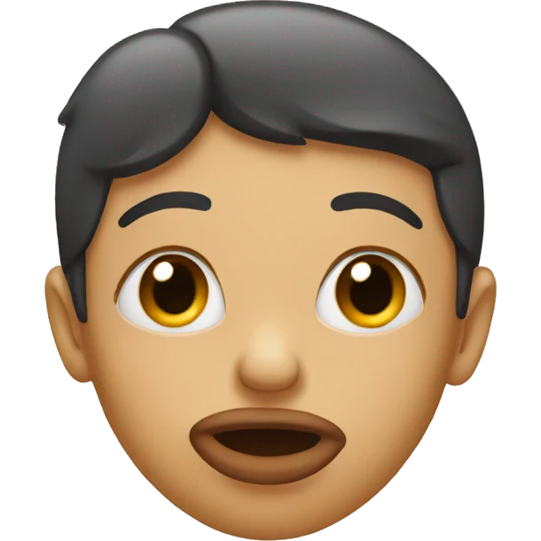 Kissing face emoji