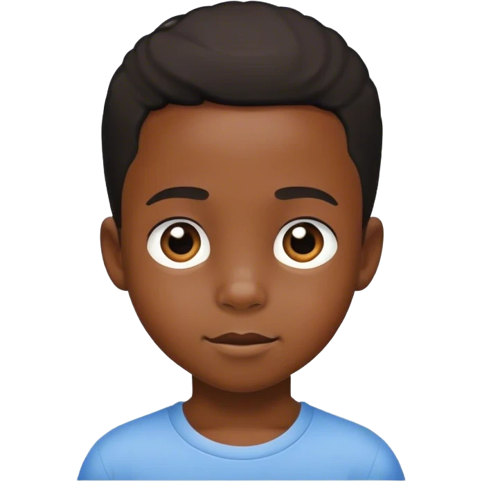 A boy that is 6 years old and black  emoji