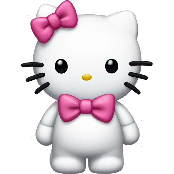 Hello kitty with an bow emoji