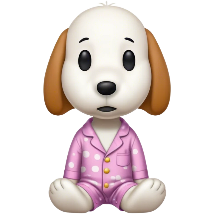 Snoopy in pajamas emoji