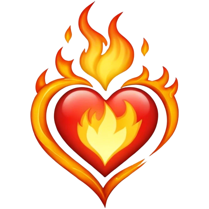 Flame heart emoji