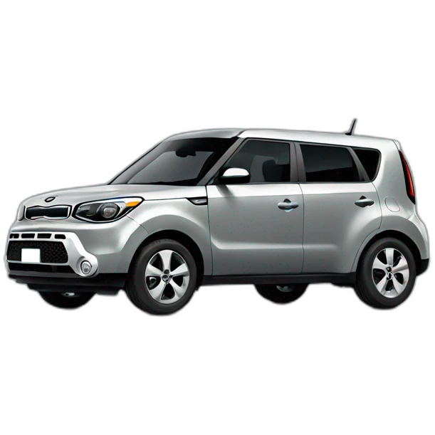 grey kia soul car esometric emoji