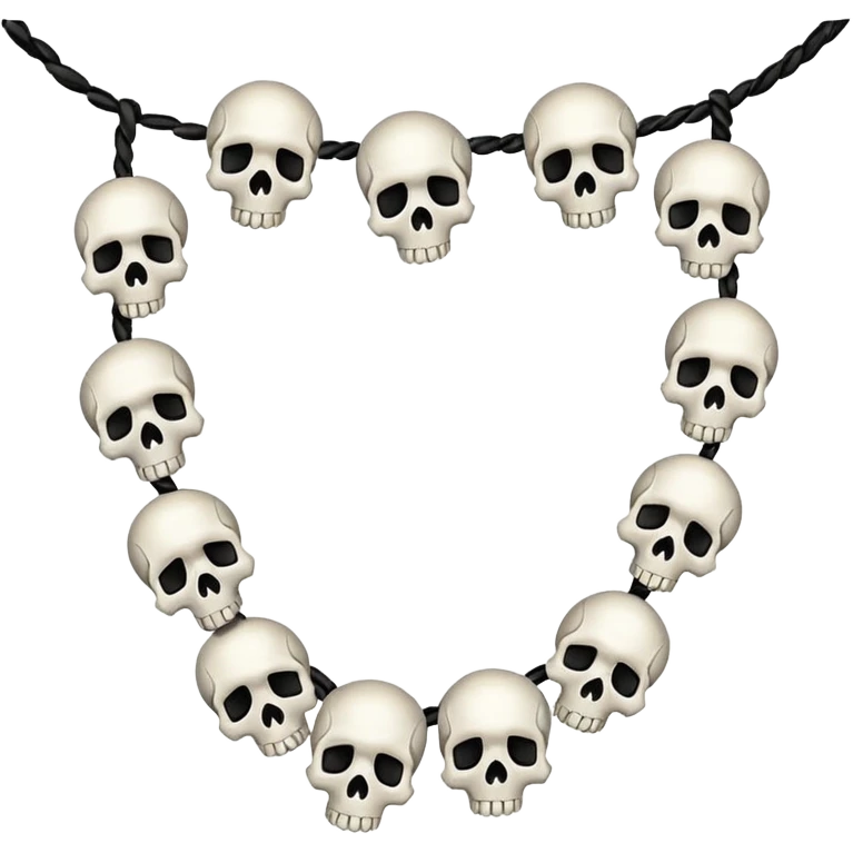 garland made of skul emoji