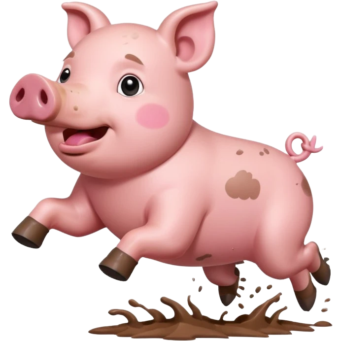 Running pig emoji