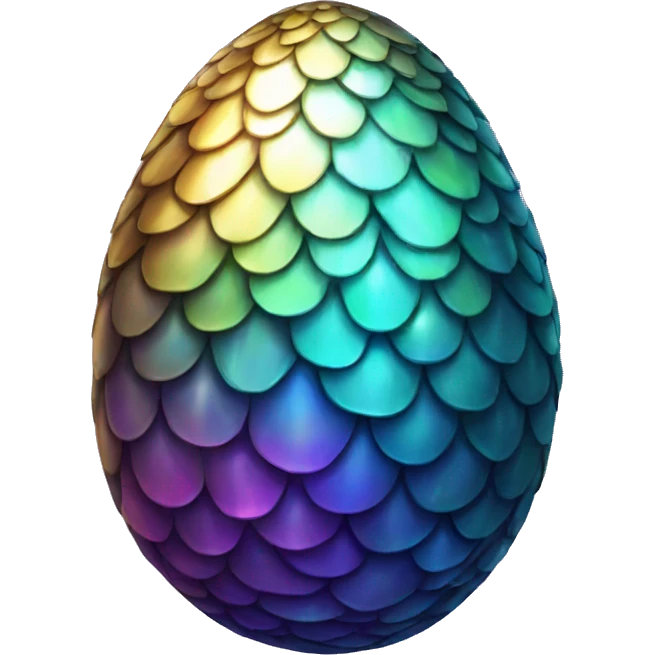 Cool Epic shiny iridescent dragon egg emoji