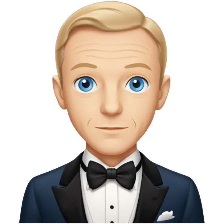 Fred Astaire with blue eyes emoji