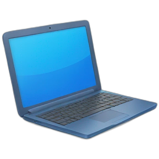 Blue laptop emoji