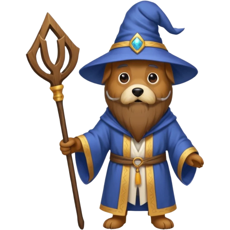 Dog wizard emoji