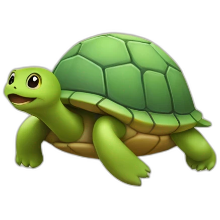 Un chat sur une tortue emoji