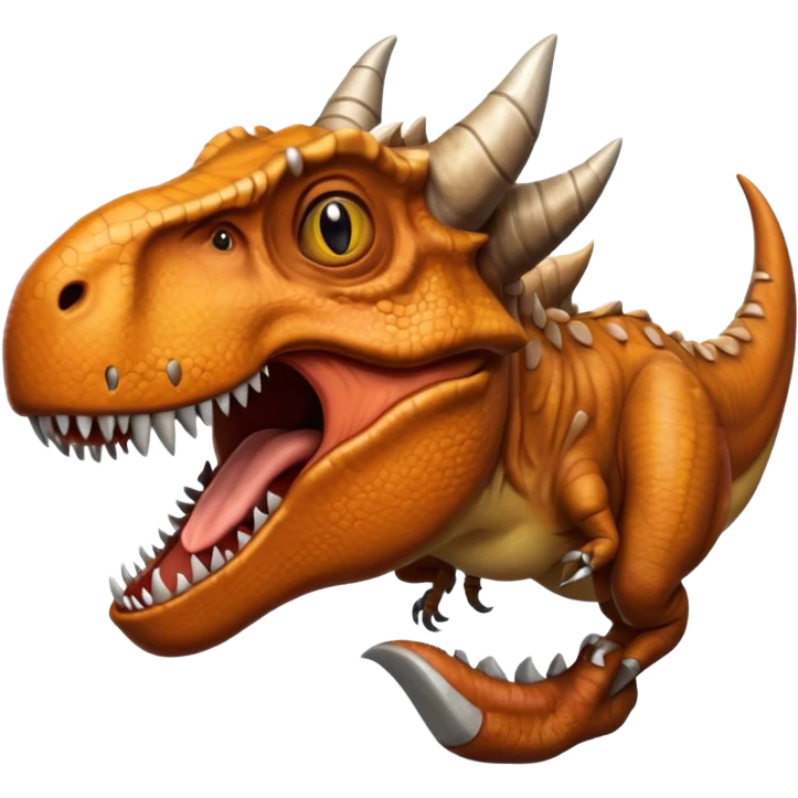 realistic t rex with horns emoji