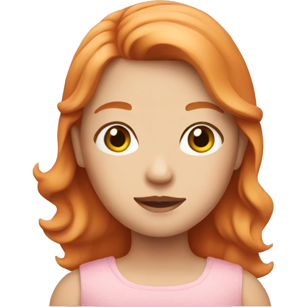 girl with a pink dress ginger hair emoji