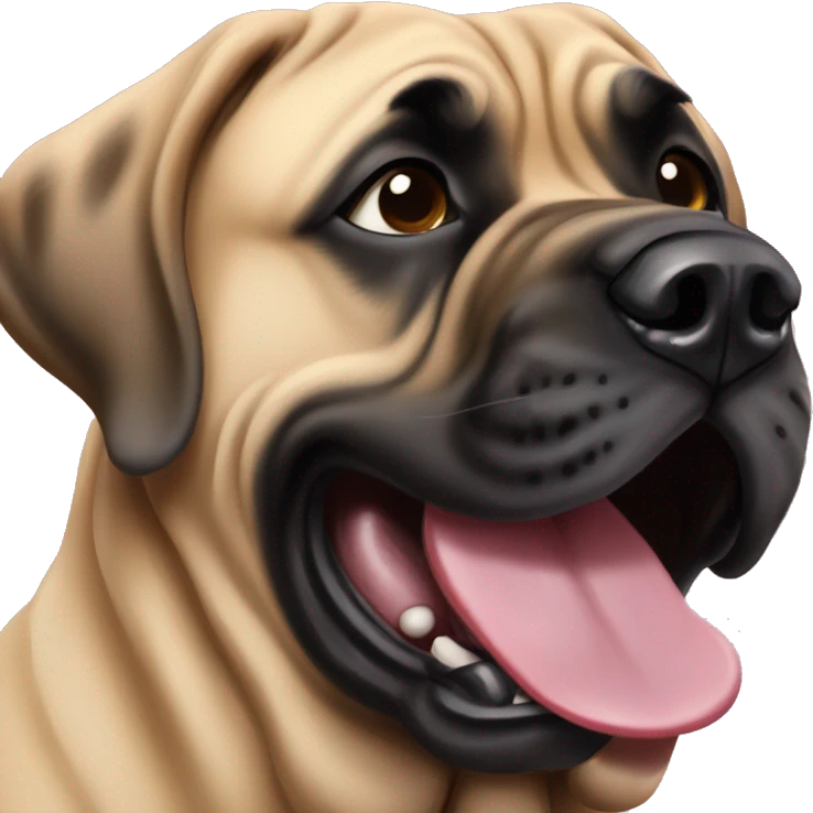 English mastiff tongue out emoji