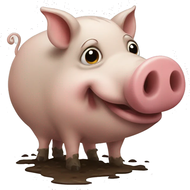 Muddy pig emoji