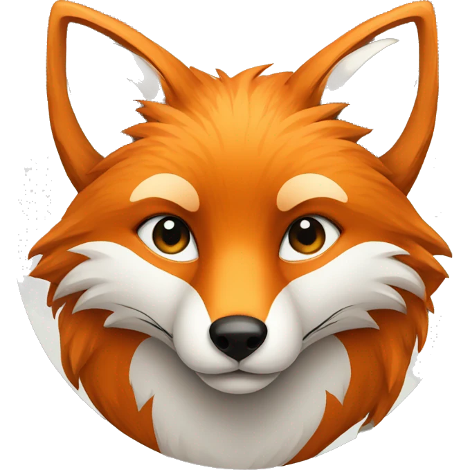 fox face in circle logo emoji