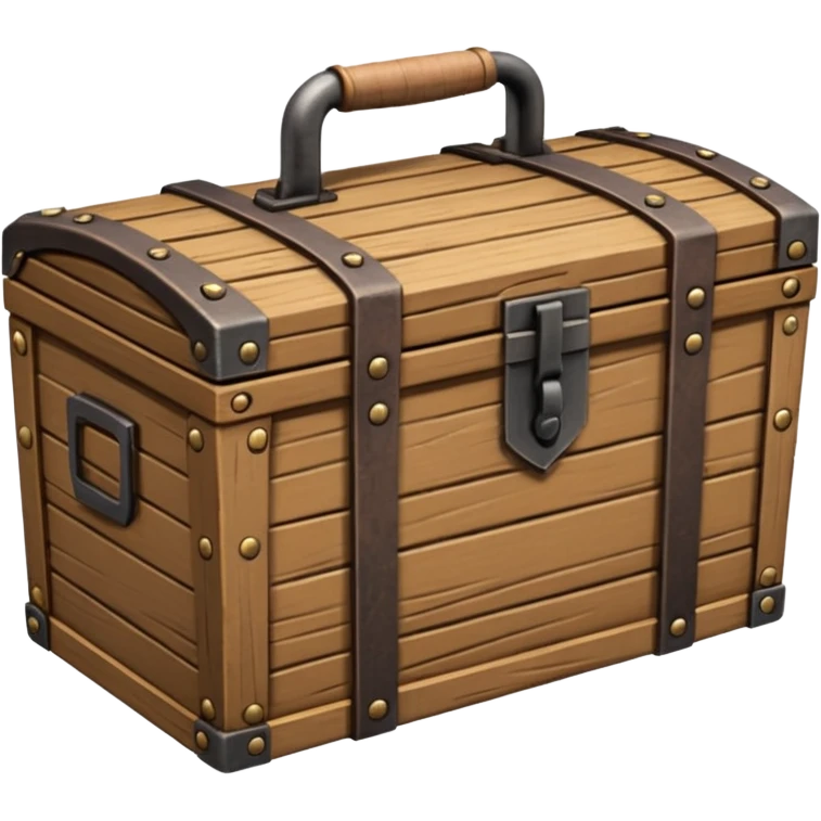 generate a very realistic wooden closed weapon supply box emoji