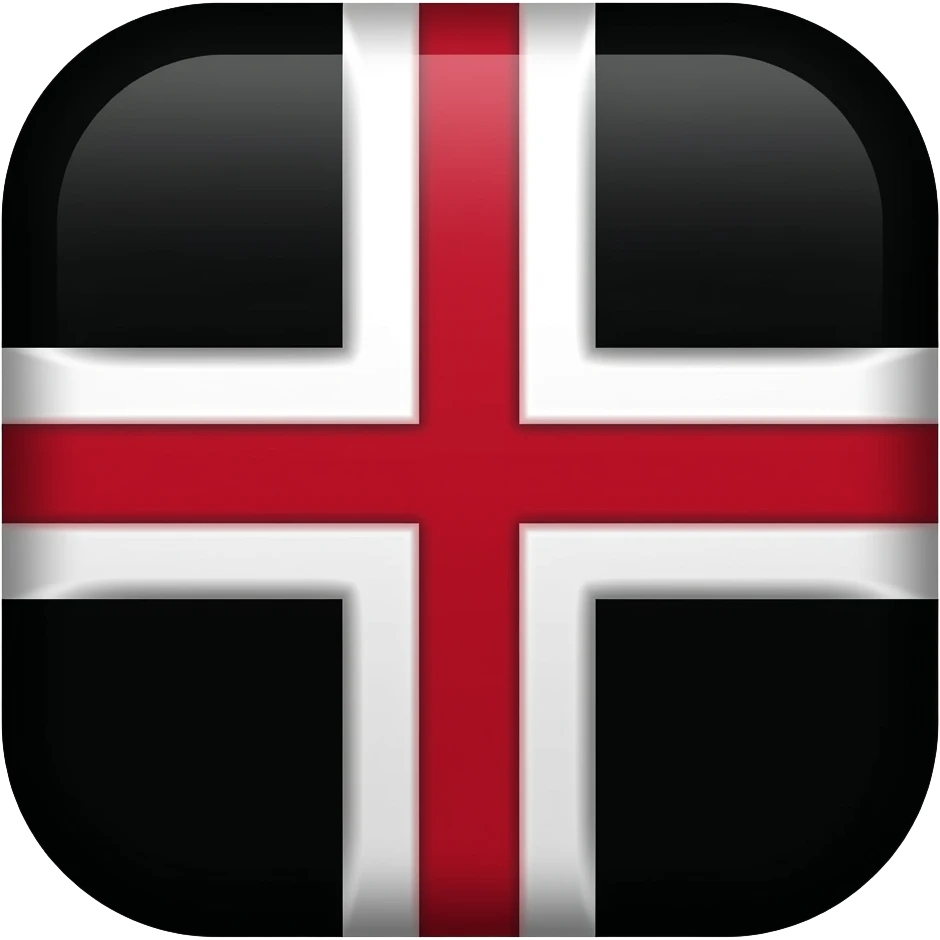 st james cross red on black background emoji