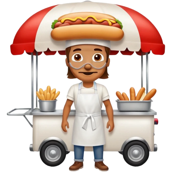 hot dog cart vendor emoji