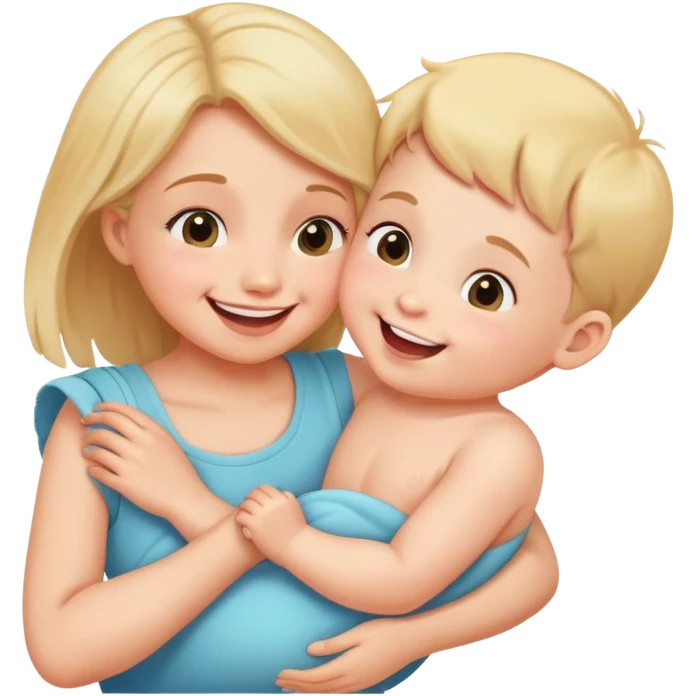 cute baby biting his mother's arm emoji