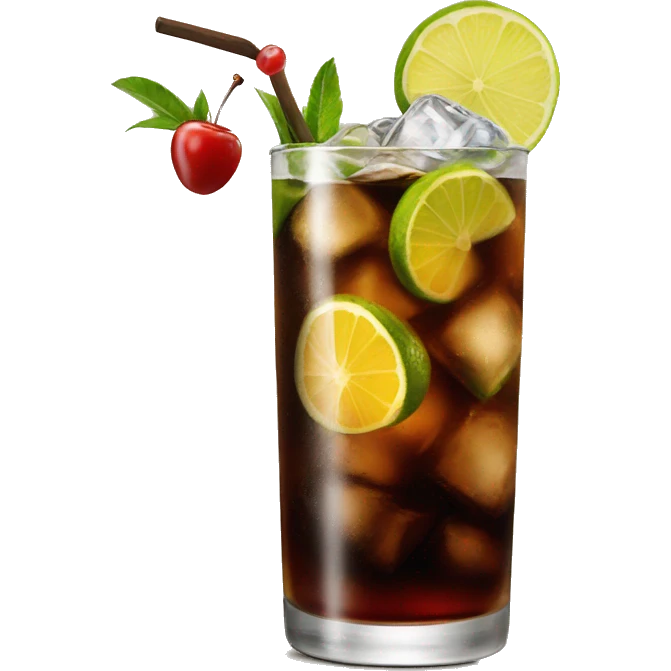 A Cuba Libre cocktail  emoji