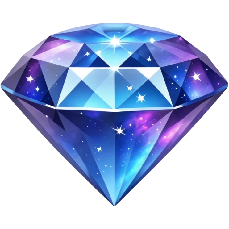 Galaxy within a diamond emoji