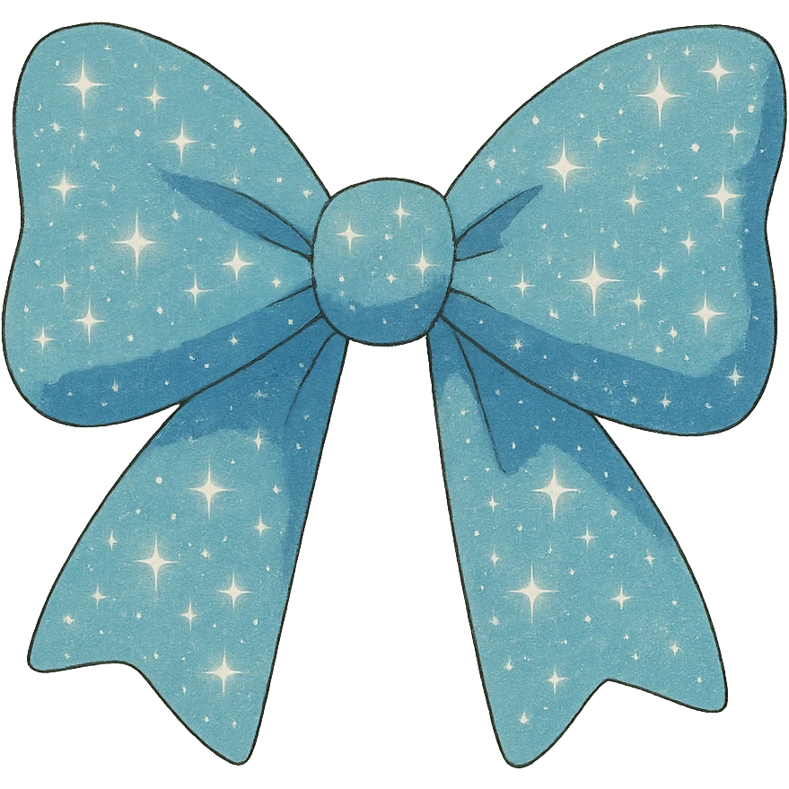 sparkly bow emoji