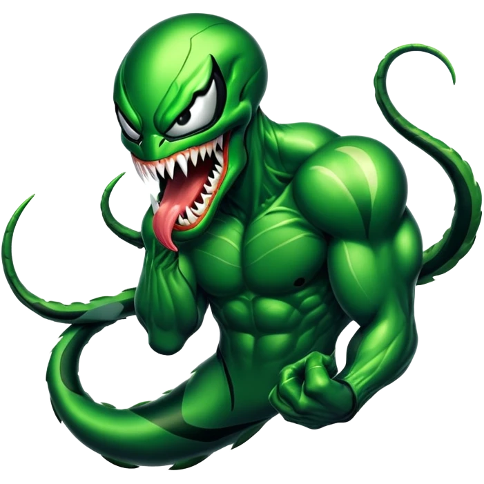 Green venom flexing emoji