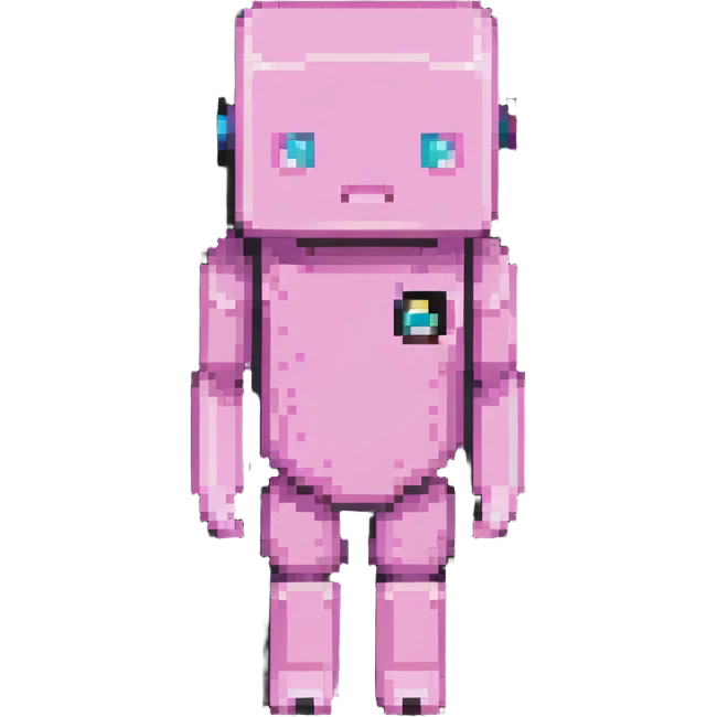Minecraft pig, full body, pink blocky animal with square head and square body emoji