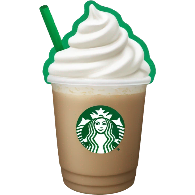 White Peppermint Starbucks Frappuccino  emoji