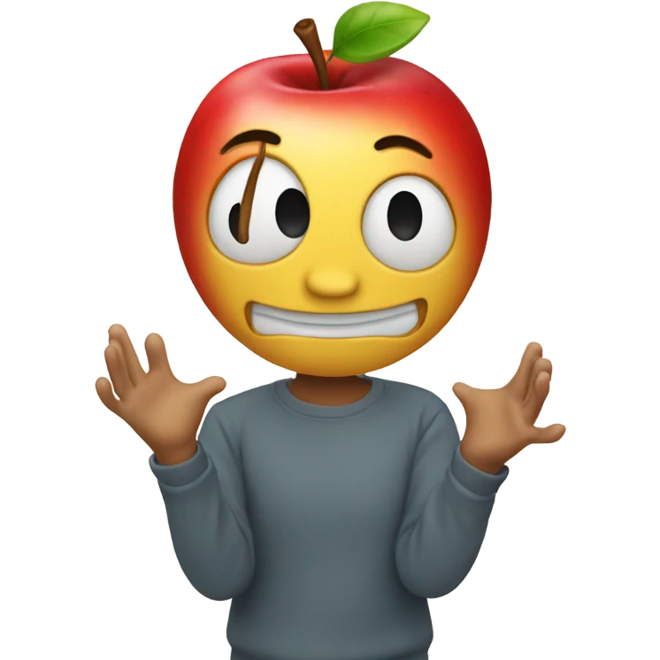 An Apple with hands clapping  emoji