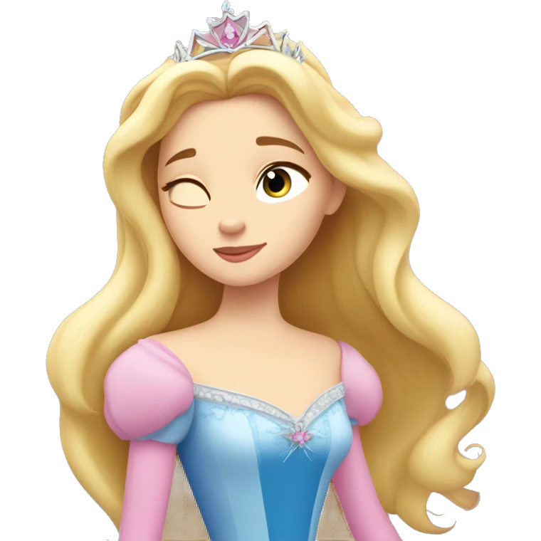 Princess Aurora with tiara sleeping beauty emoji