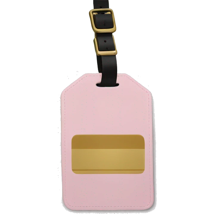 Light pink and gold luggage tag emoji
