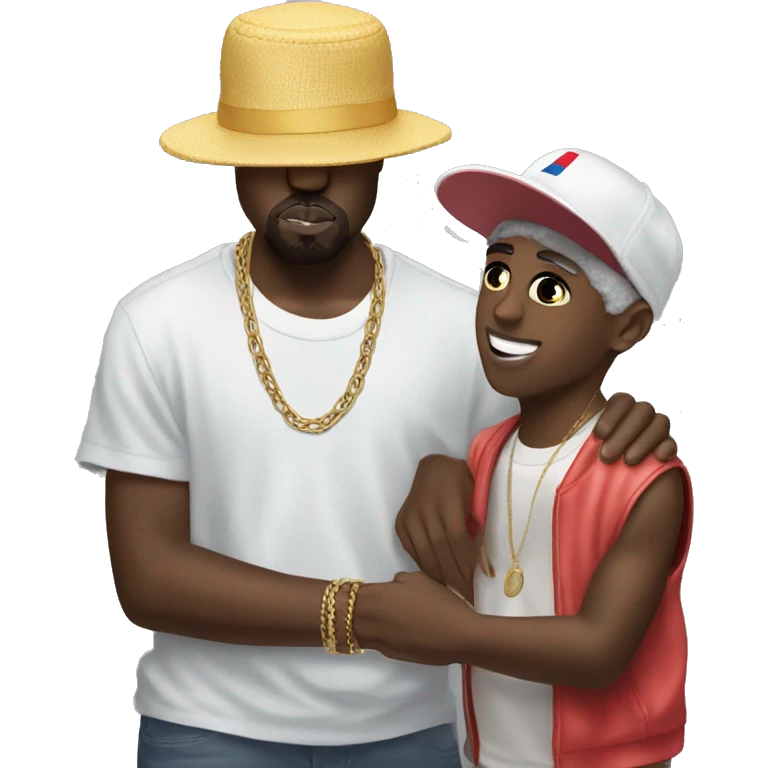 Kanye West giving Lil Yachty a hat emoji